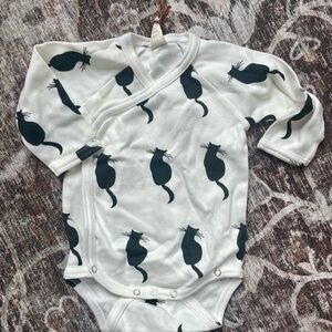 Kate Quinn Black Cat Print Kids Bodysuit